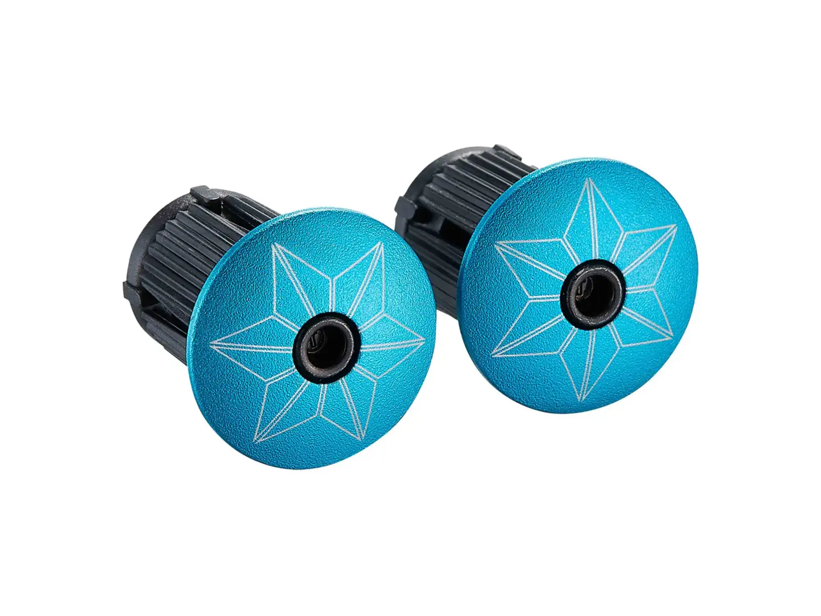 Supacaz Super Sticky Kush Star Fade Lenkerband Blue Refractor/Blue Star Plugz