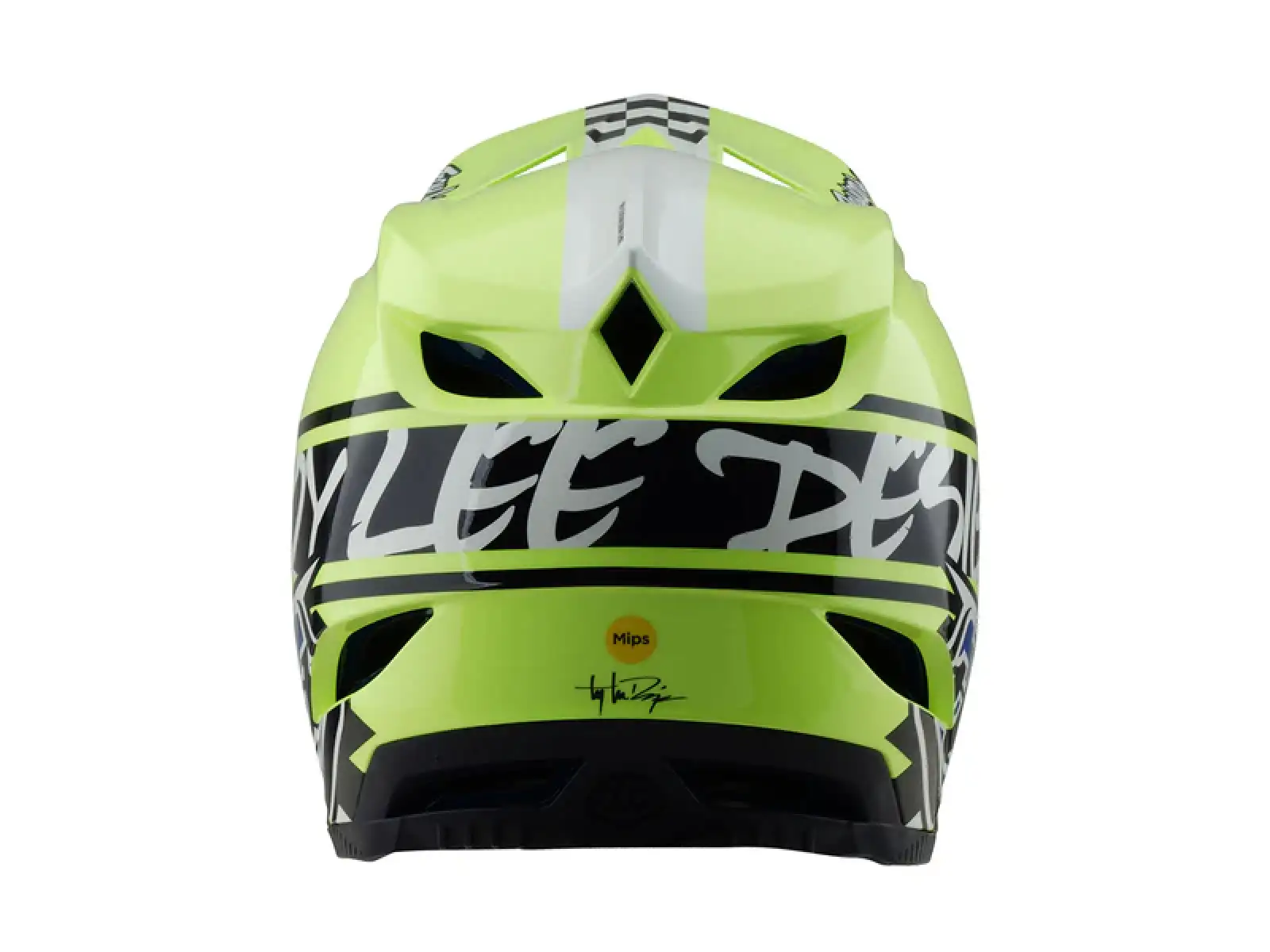 Troy Lee Designs D4 Polyacrylite 50 Helm Navy/Glo Yellow