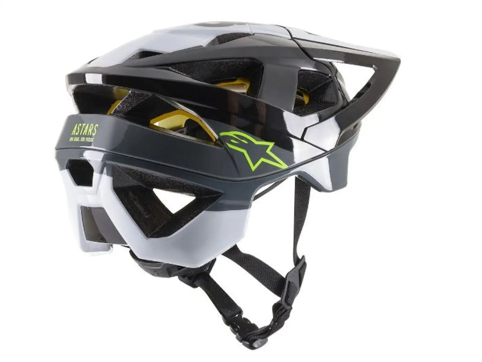Alpinestars Vector Tech MIPS Pilot Helm schwarz/weiß/cool grau glänzend