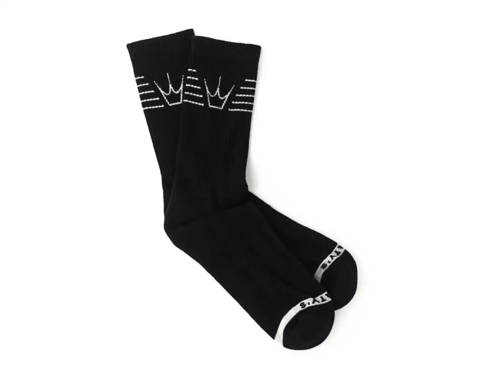 Peatys Streifensocken Schwarz