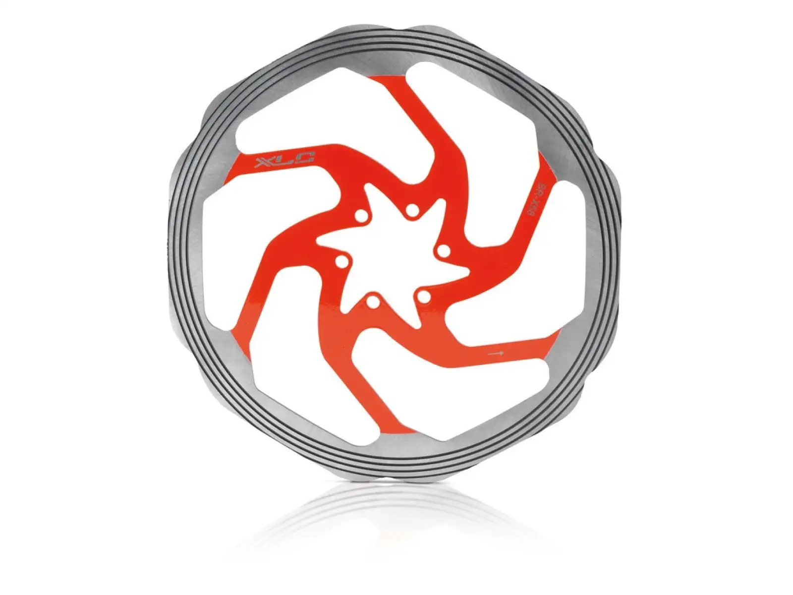 XLC BR-X58 Bremsscheibe Silber/Rot.