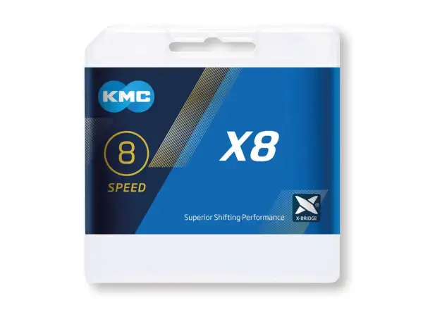 KMC Kette X8, silber, 114 Glieder