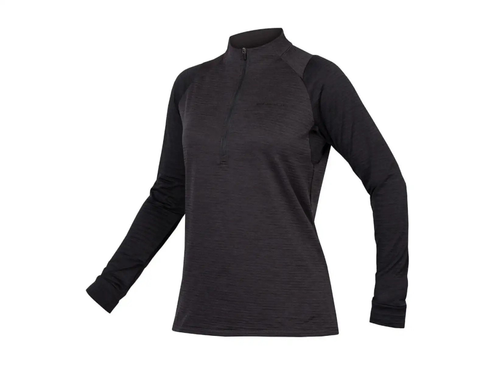 Endura Singletrack Fleece Damen Langarm-Shirt Schwarz