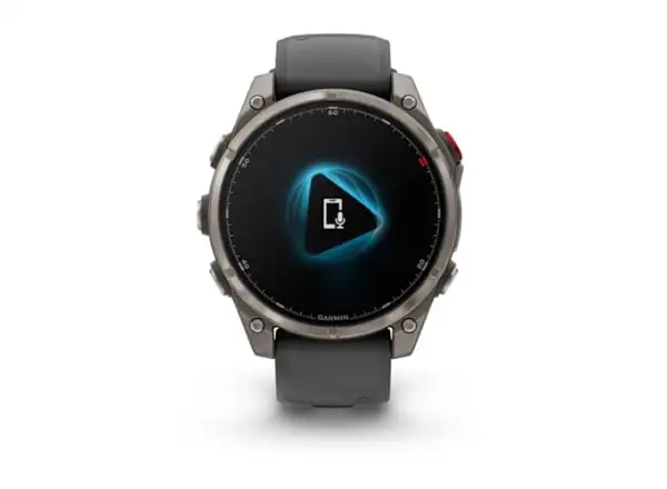 Garmin fenix 8 Pro 47 mm, AMOLED Sapphire, Titanium mit Silikonarmband Graphite/Black