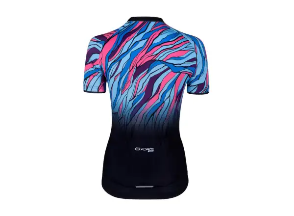 Force Life Lady Damen Kurzarmtrikot schwarz/blau/rosa
