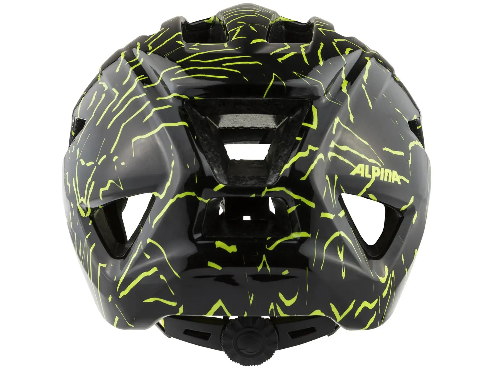 Alpina Pico Kinderhelm Black-Neon Yellow Gloss