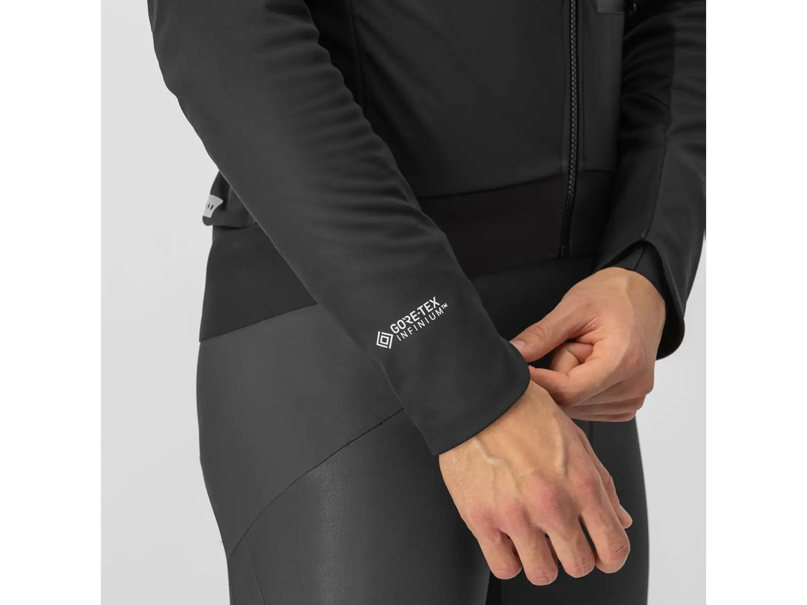 Castelli Alpha Doppio RoS Herrenjacke Light Black/Silver Reflex/Dark Gray
