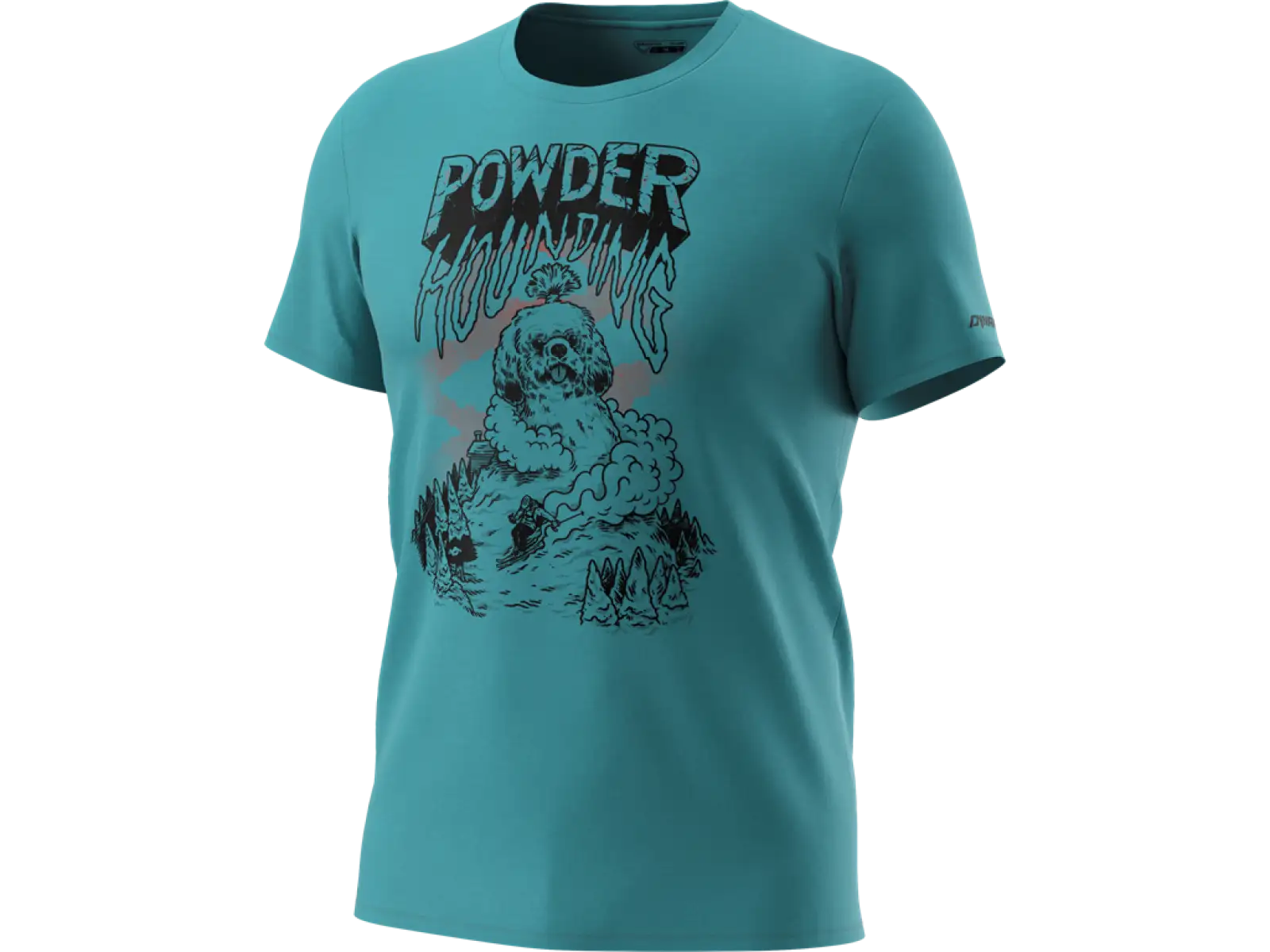 Dynafit 24/7 Artist Series Baumwoll-Herren-T-Shirt Stormblau/Powder Hounding