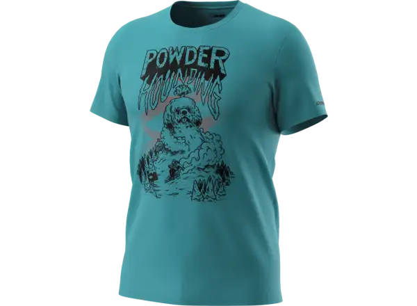 Dynafit 24/7 Artist Series Baumwoll-Herren-T-Shirt Stormblau/Powder Hounding