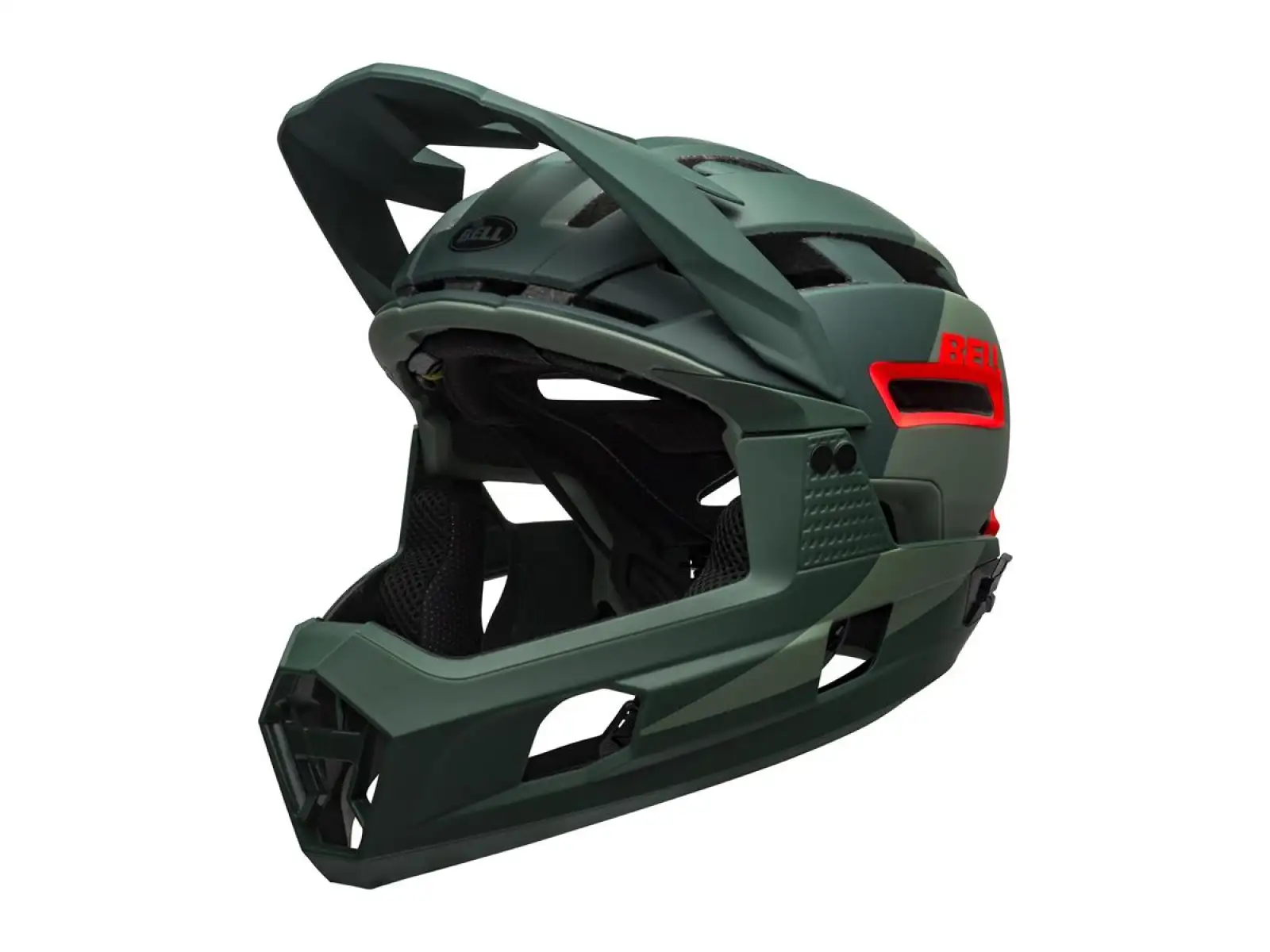 Bell Super Air R Spherical Helm Mat/Glos Green/Infrared