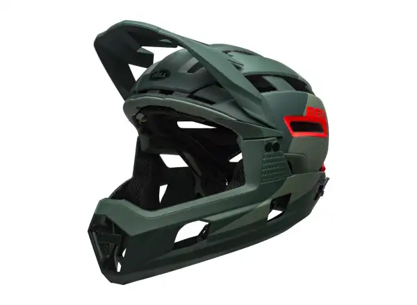 Bell Super Air R Spherical Helm Mat/Glos Green/Infrared