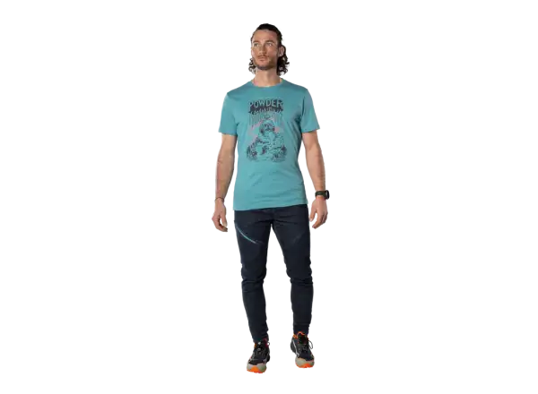Dynafit 24/7 Artist Series Baumwoll-Herren-T-Shirt Stormblau/Powder Hounding