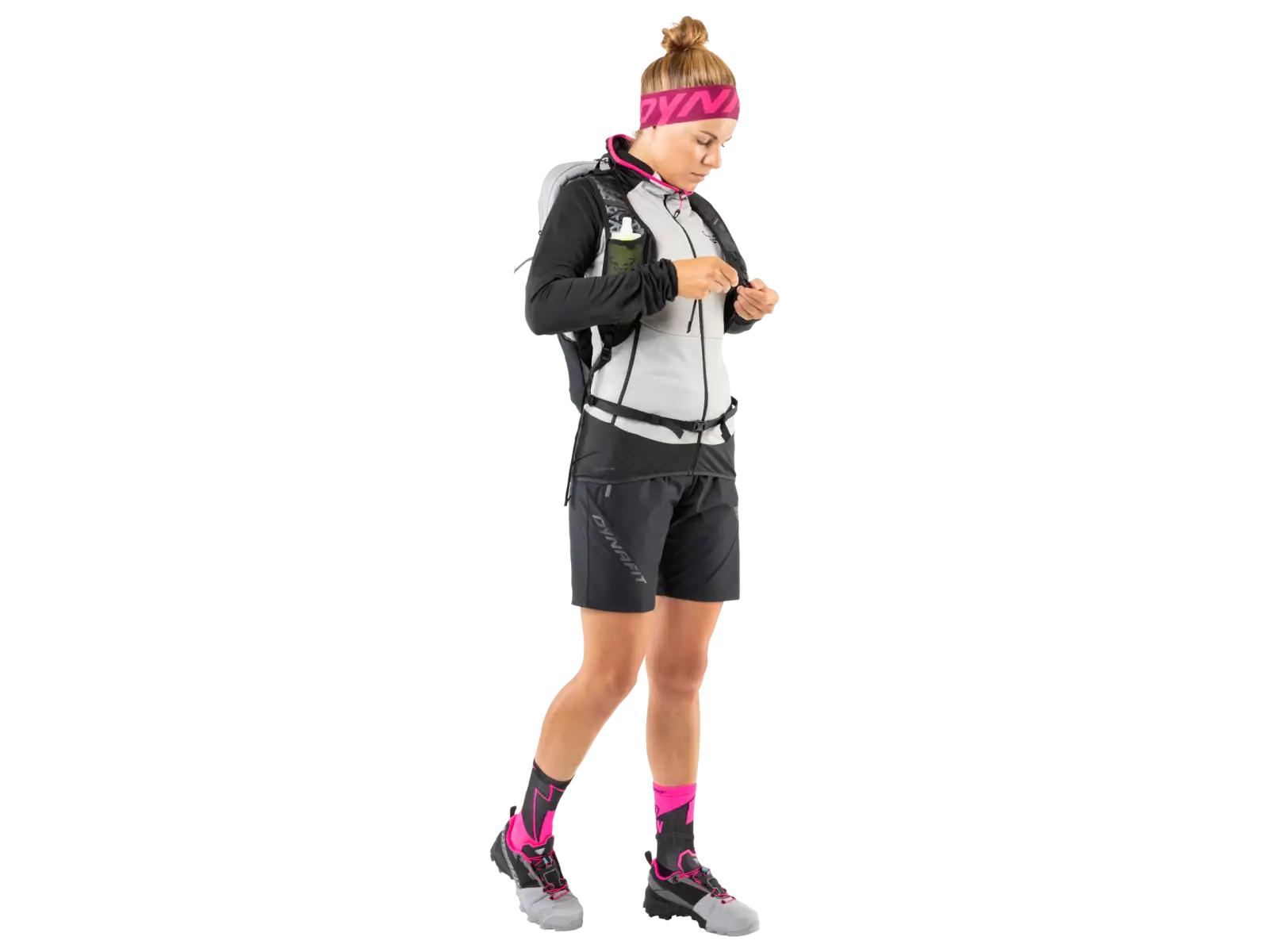 Dynafit Kein Schmerz, kein Gewinn Sportsocken Pink Glo/Black Out.