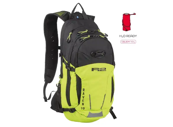 R2 Raven Sport-Rucksack limettengrün/schwarz