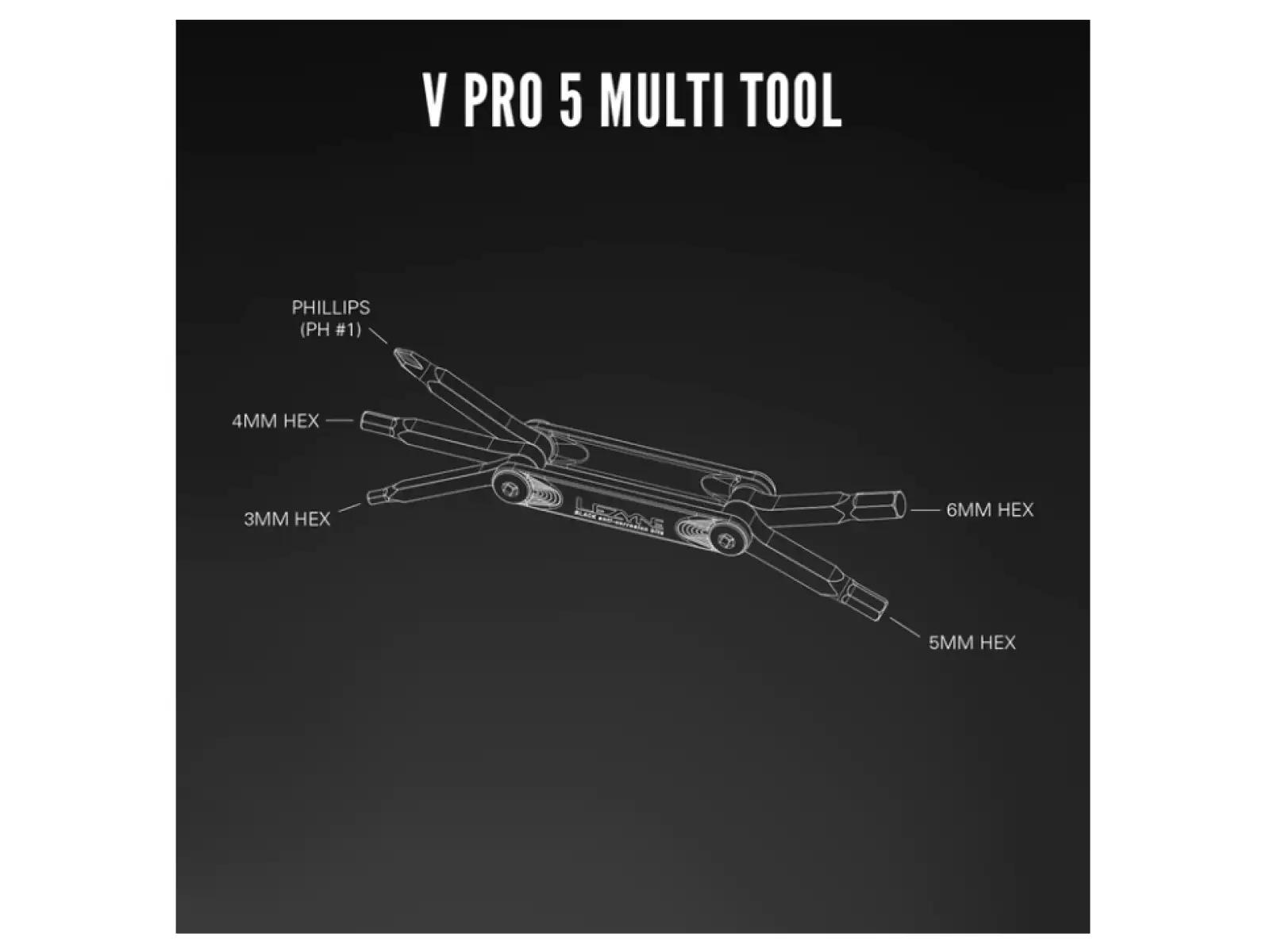 Lezyne V Pro Multitool 5 Funktionen Schwarz