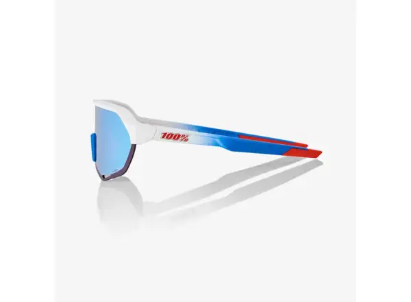 100% S2 Sportbrille TotalEnergies Matte Weiß/Metallic Blau/Blau Multilayer