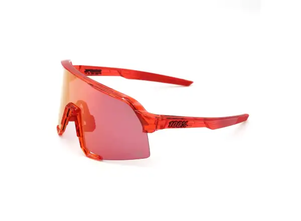 Sportbrille 100% S3 Glanz transparent Rot/Hiper Rot