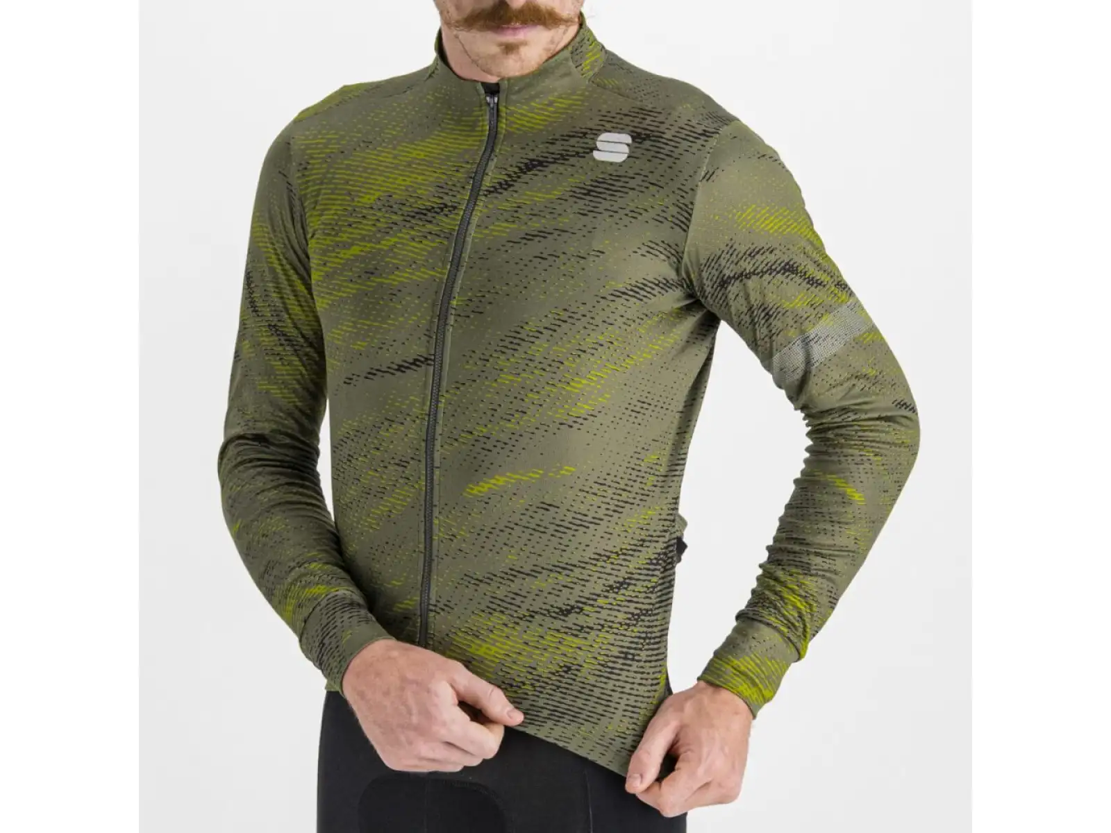 Sportful Cliff Supergiara Herren Langarmtrikot beetle guacamole black