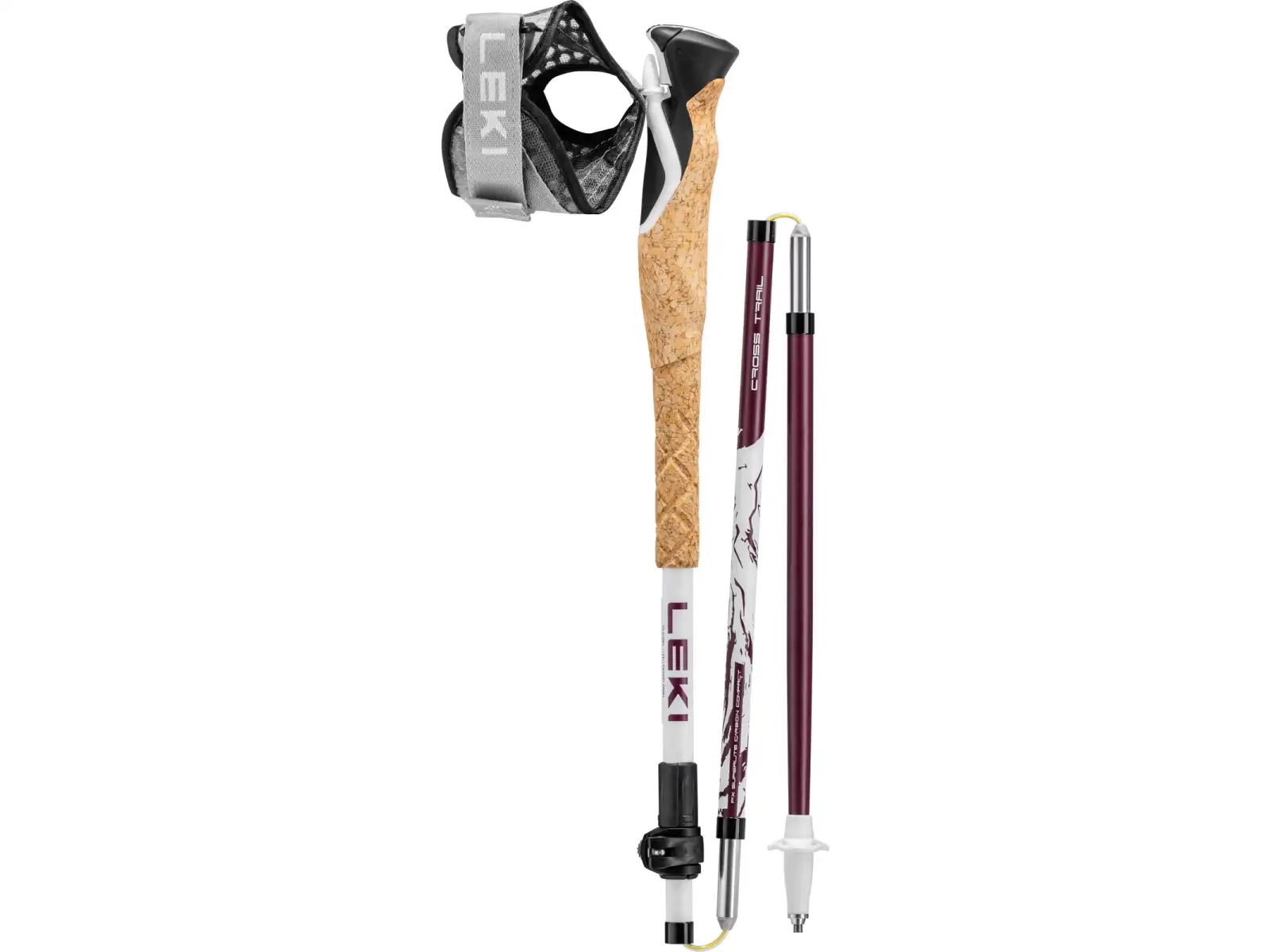 Leki Cross Superlite Trekkingstöcke White/Ferra/Black Gr. 100-120 cm