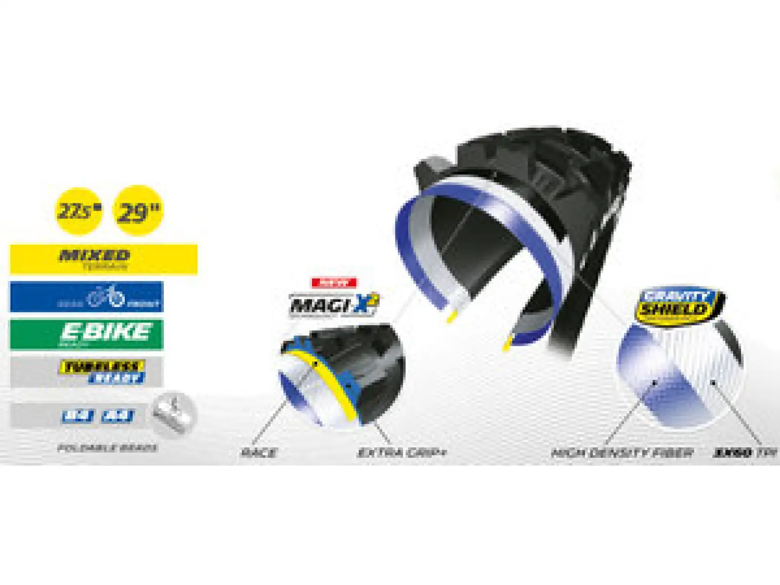 Michelin Wild Enduro Front Magi-X2 27,5x2,40" TS TLR MTB Reifen Kevlar Schwarz