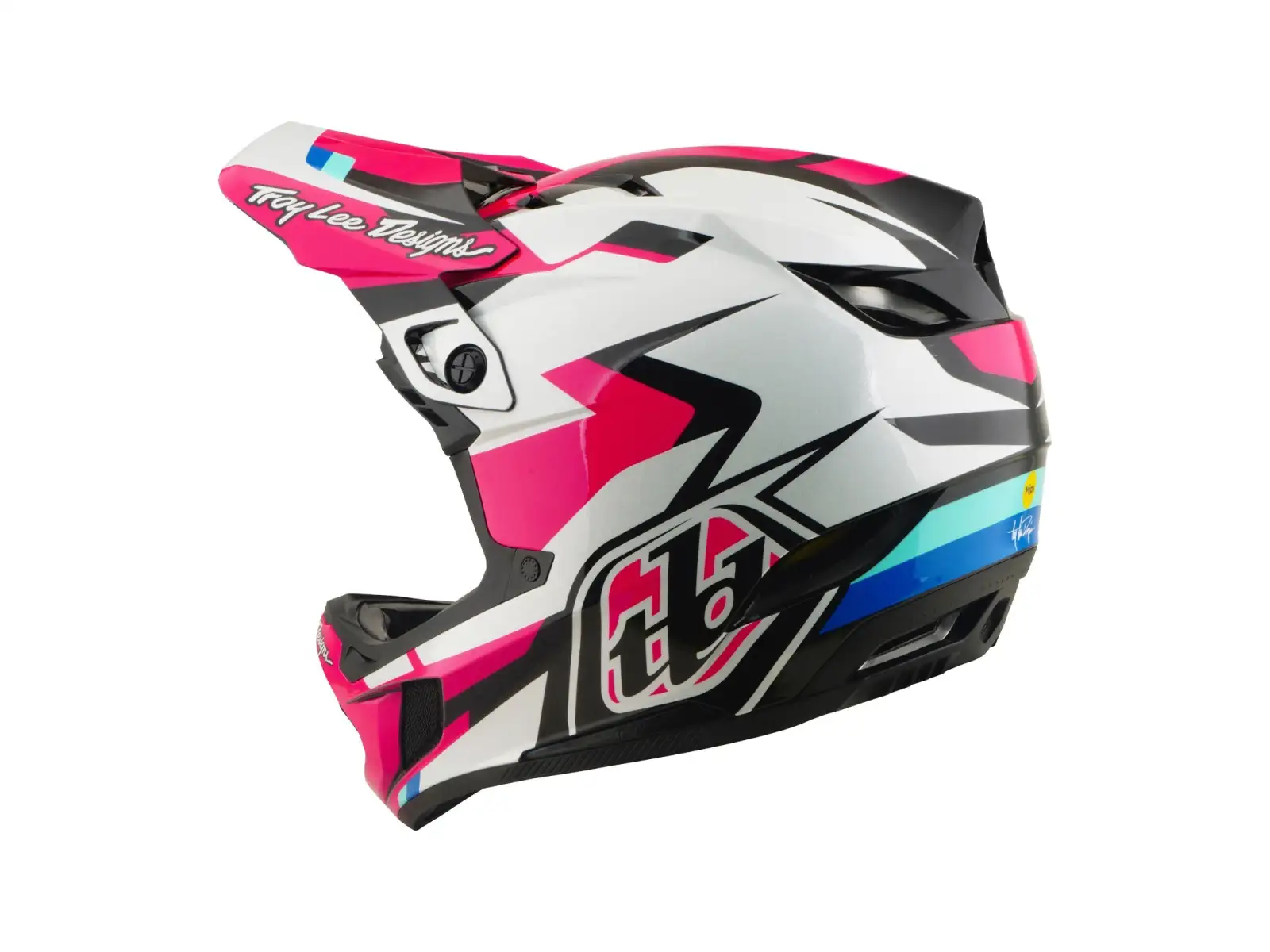 Troy Lee Designs D4 Polyacrylite MIPS Helm Roamer Magenta