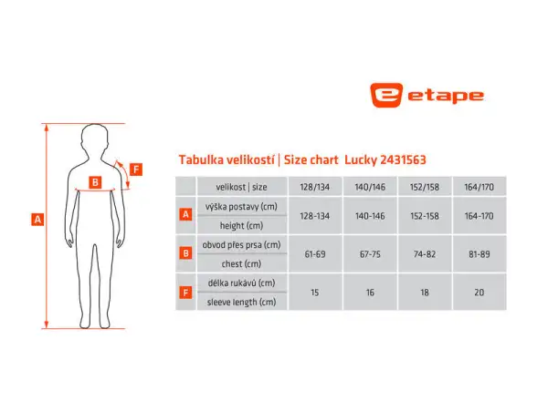 Etape Lucky Kindertrikot Kurzarm gelb fluo/blau