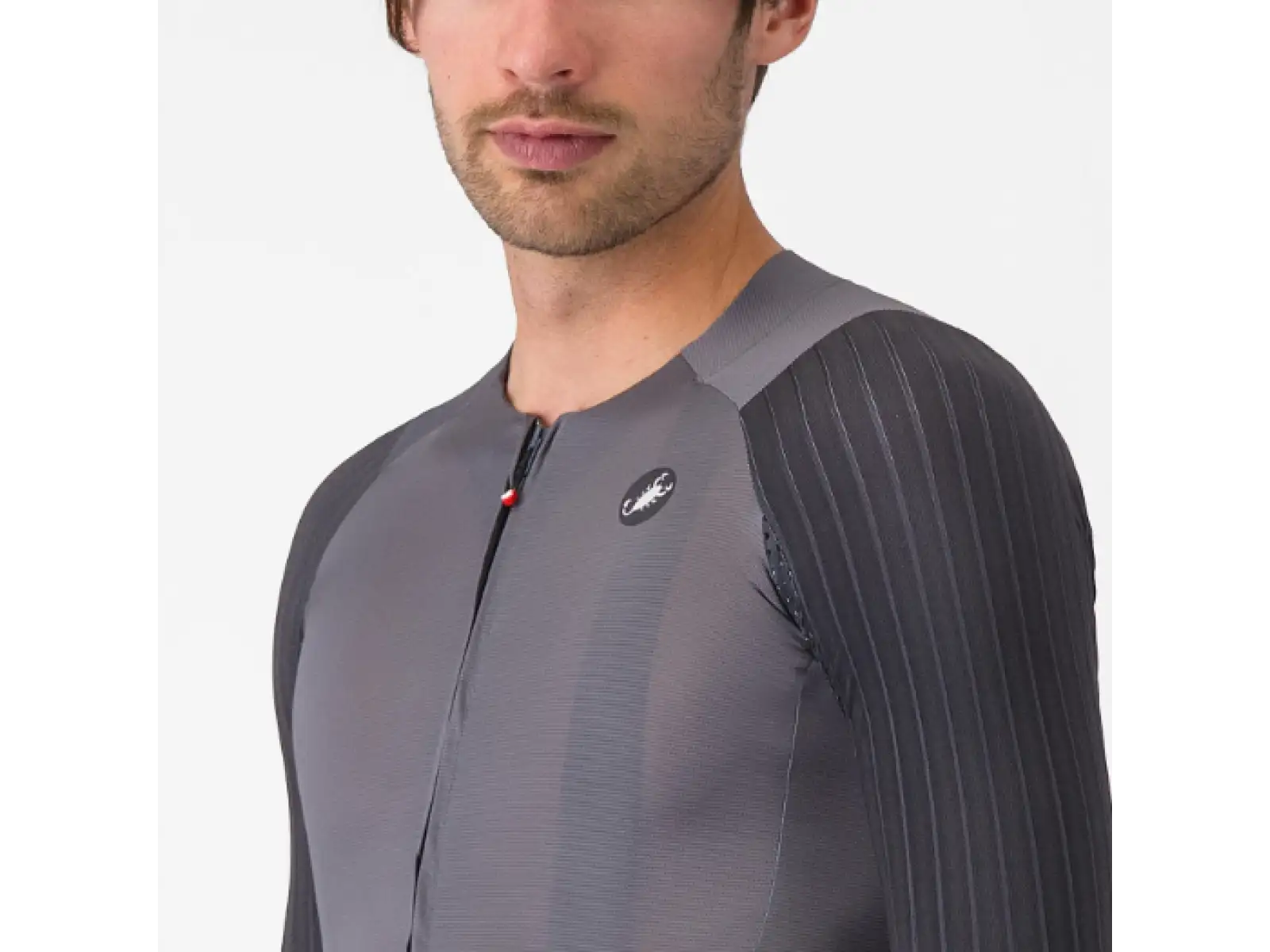 Castelli Aero Race 8S Herren-Trikot Kurzarm Smoky Gray