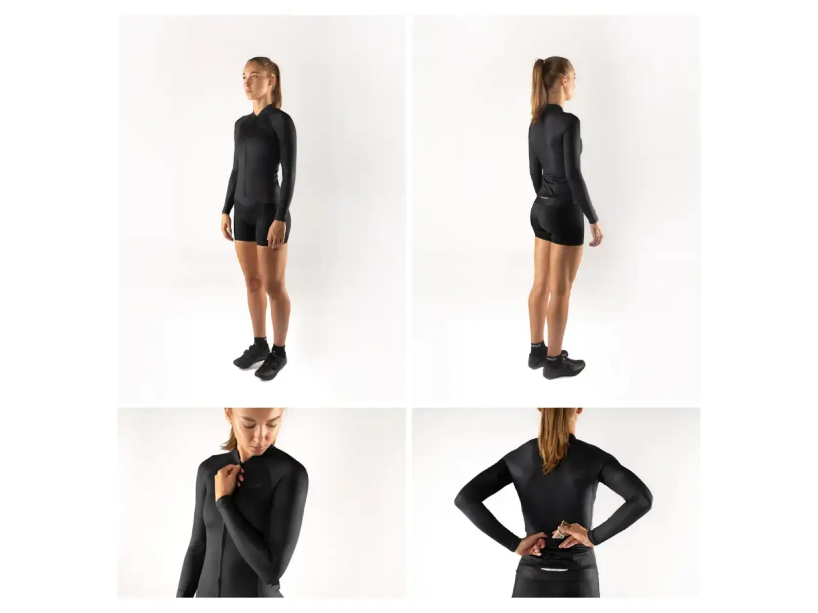 Force Pure Herrentrikot lange Ärmel schwarz