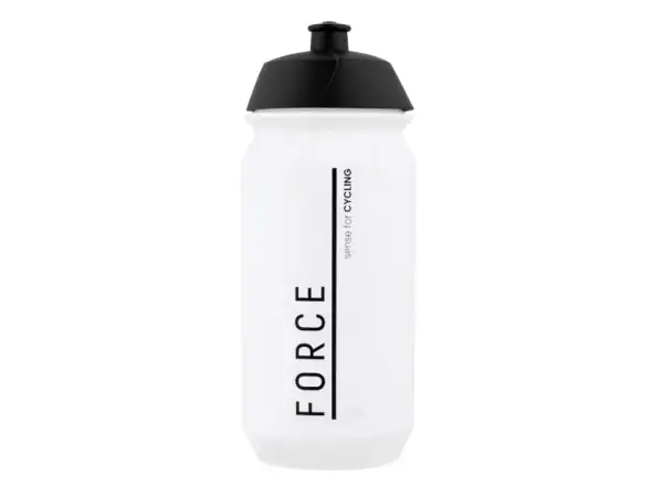 Force Divide Fahrradflasche 500 ml transparent/schwarz