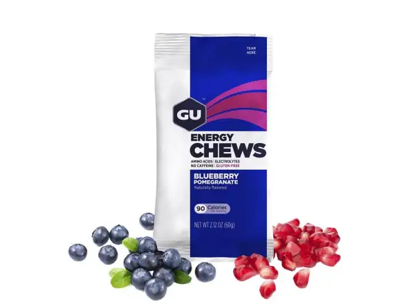 GU Energy Chews Bonbons Heidelbeer-Granatapfel 60 g