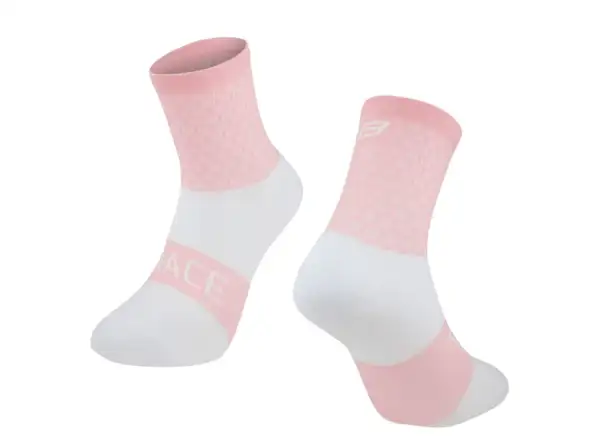 Force Trace Radsocken pink/weiß