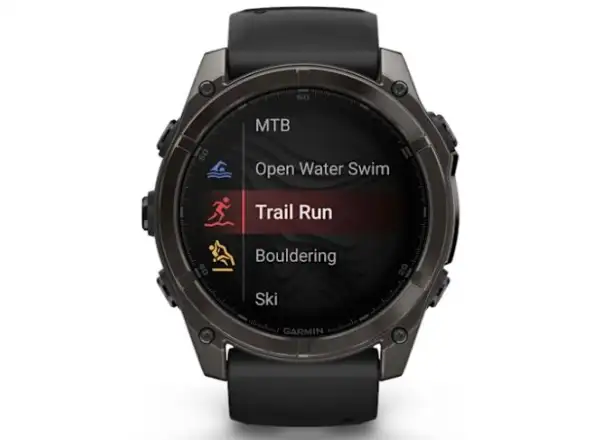 Garmin fenix 8 - 51 mm AMOLED Sapphire Smartwatch Carbon DLC Titanium Schwarz/Grau