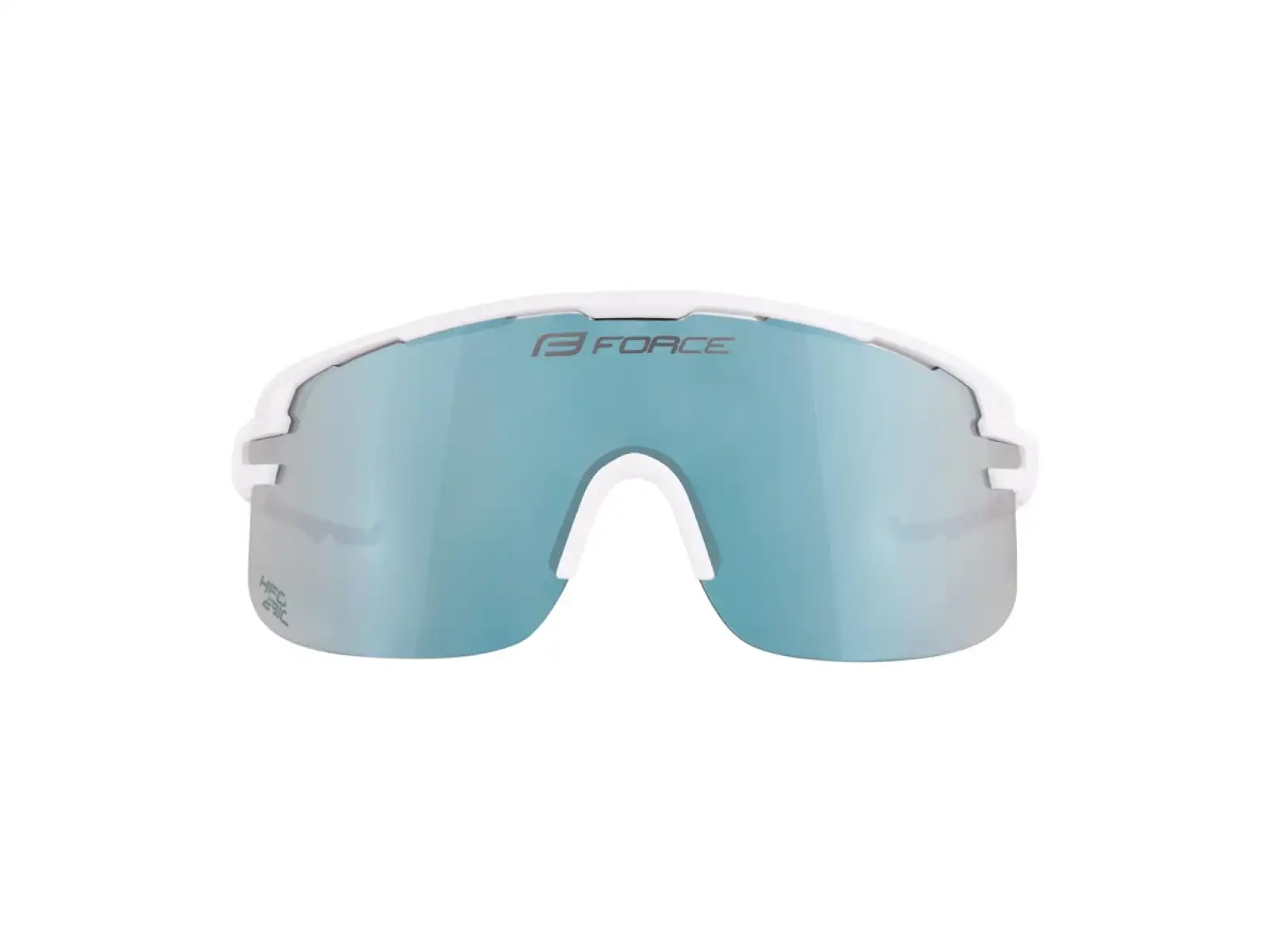 Force Epic Fahrradbrille weiß/blau verspiegeltes Glas