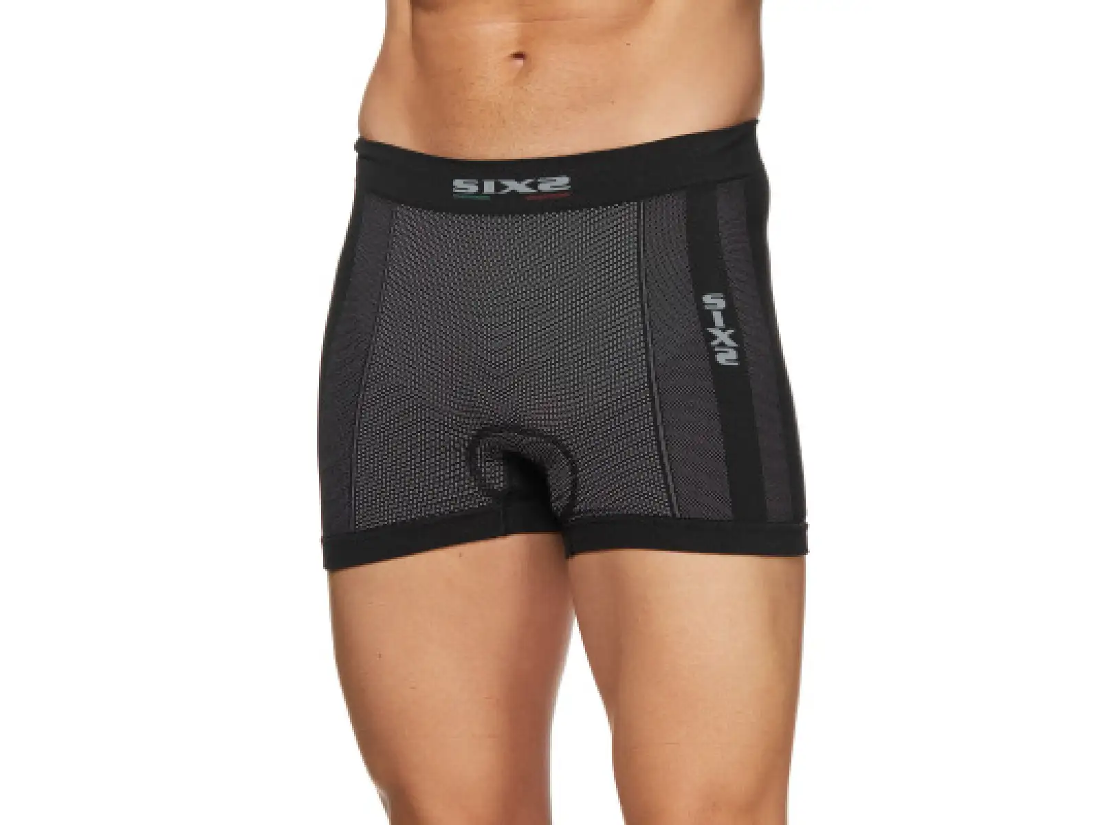 SIXS BOX2 Funktionsboxershorts mit Carbon-Einsatz Schwarz.