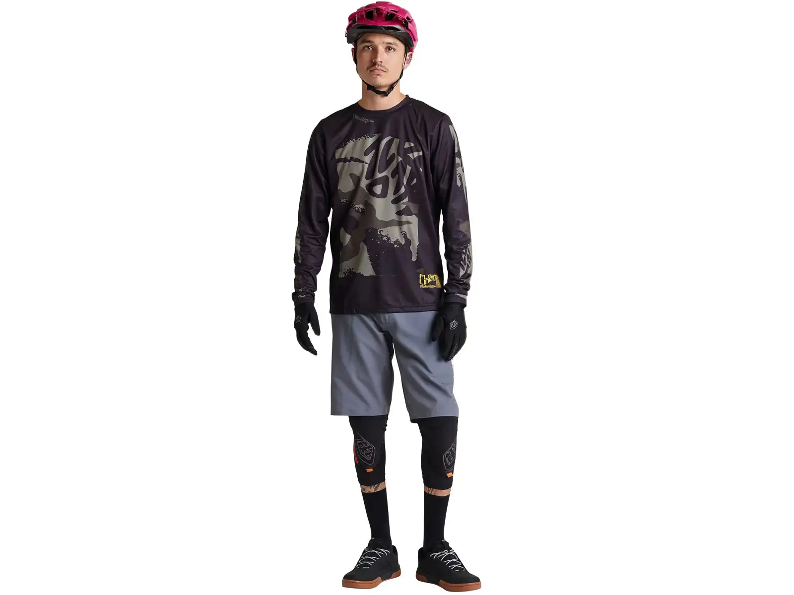 Troy Lee Designs Flowline Confident Langarmtrikot Black