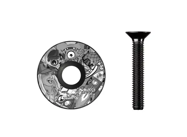Rie:sel Design stem:cap Kopfdeckel Stickerbomb Eyecatcher Ultra Black