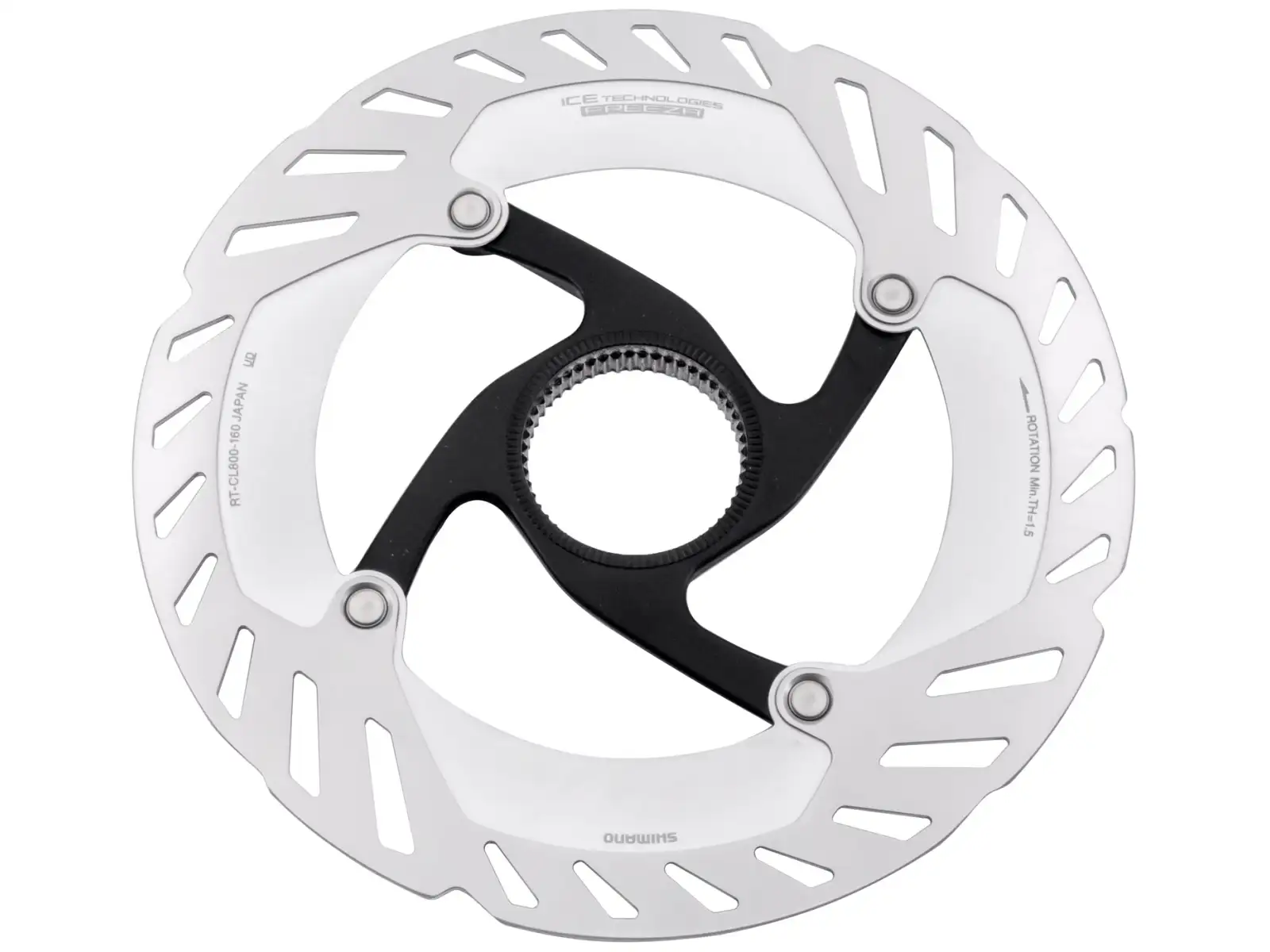 Shimano RT-CL800 Bremsscheibe 180 mm, Center Lock, Ice Tech, Außen-Lockring