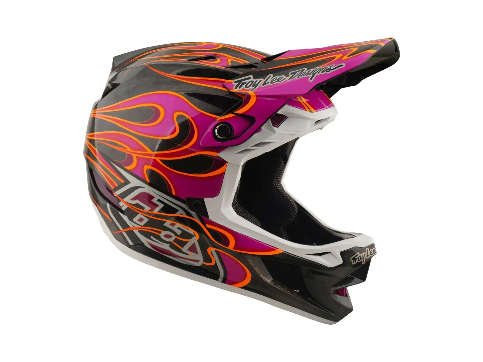 Troy Lee Designs D4 Carbon MIPS Helm Torched Carbn/Magenta