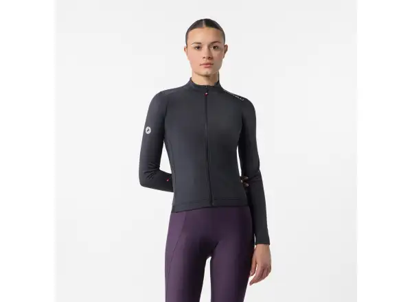 Castelli Espresso Thermal 2 Damen-Trikot Langarm Black/White