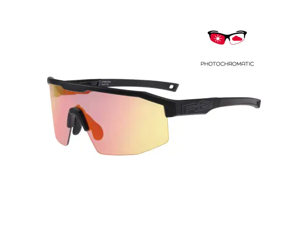 R2 Gain Sonnenbrille mattschwarz/fotochromatisch/schwarzrot Chrom