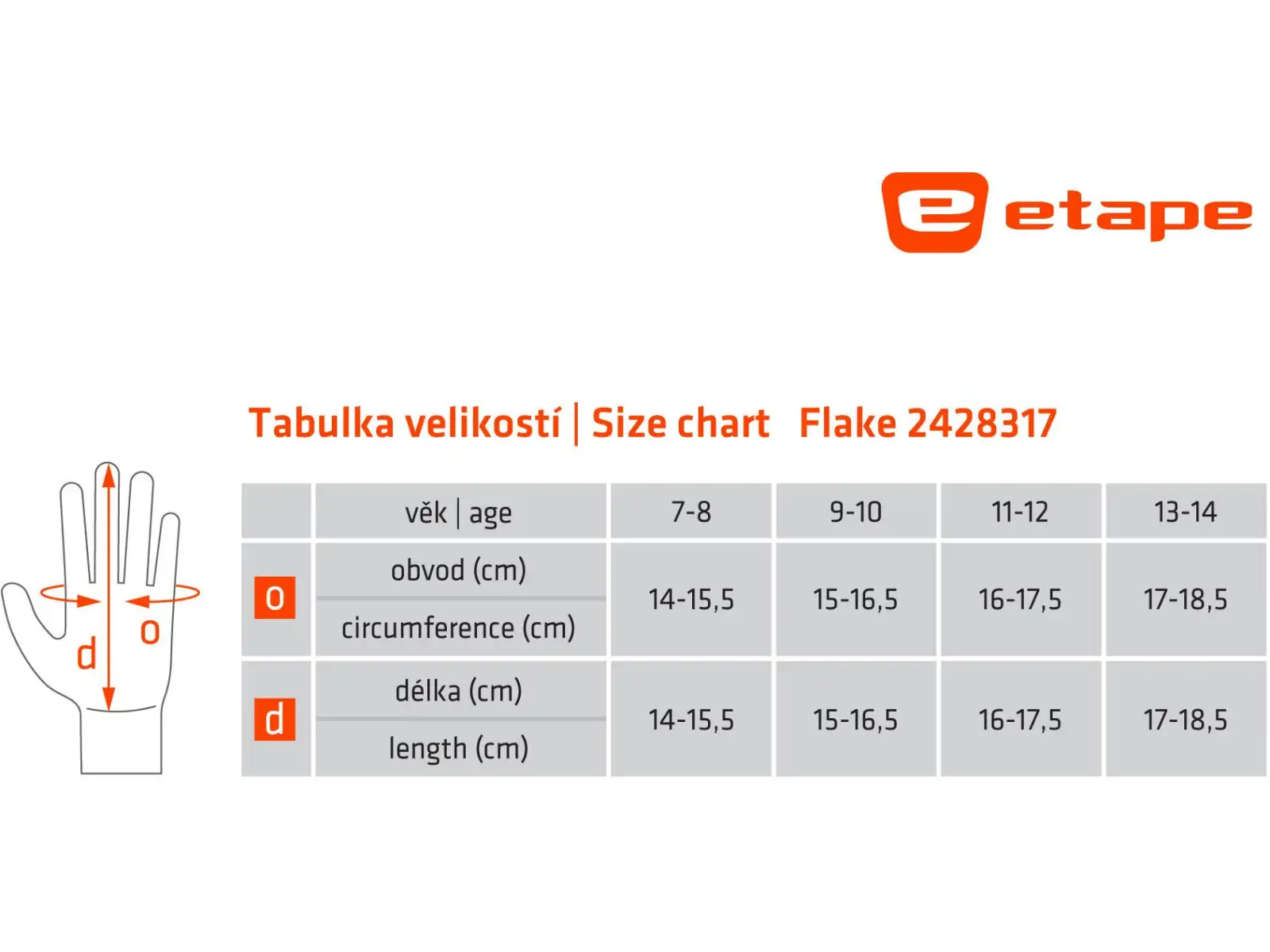 Etape Flake Kinderhandschuhe schwarz/Reflex