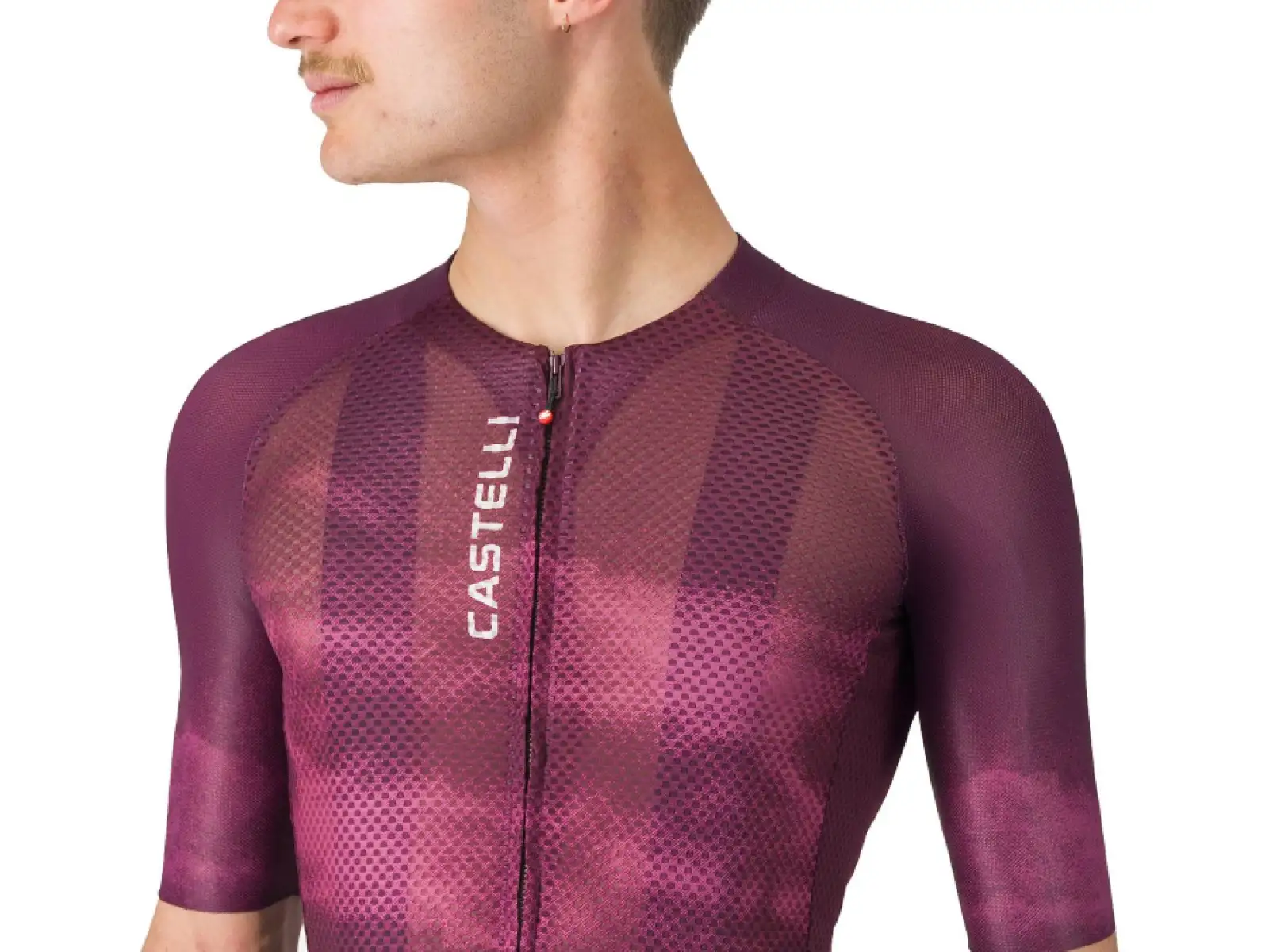 Castelli Climber's A/C Herrentrikot Kurzarm Deep Bordeaux/Weiß