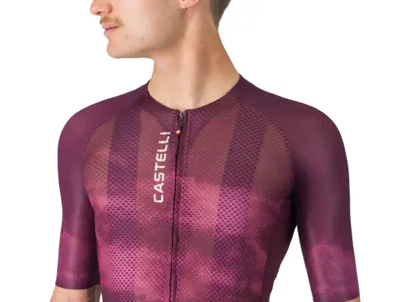 Castelli Climber's A/C Herrentrikot Kurzarm Deep Bordeaux/Weiß