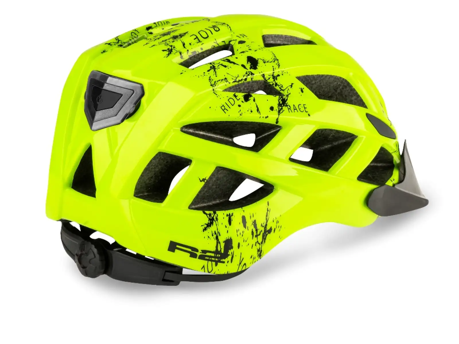 R2 Lumen Junior Kinderhelm neon gelb/ schwarz glänzend