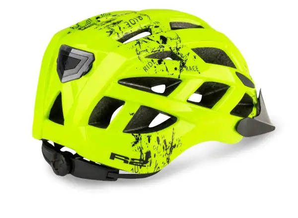 R2 Lumen Junior Kinderhelm neon gelb/ schwarz glänzend