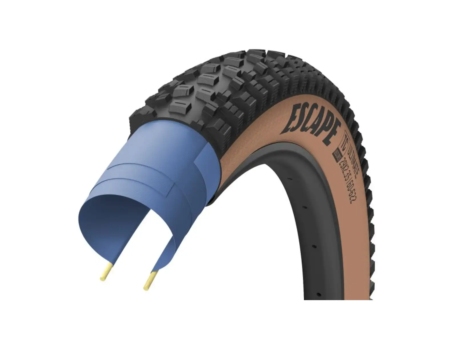 Goodyear Escape Ultimate Tubeless Komplett 27,5x2,35" MTB Reifen Kevlar Braun