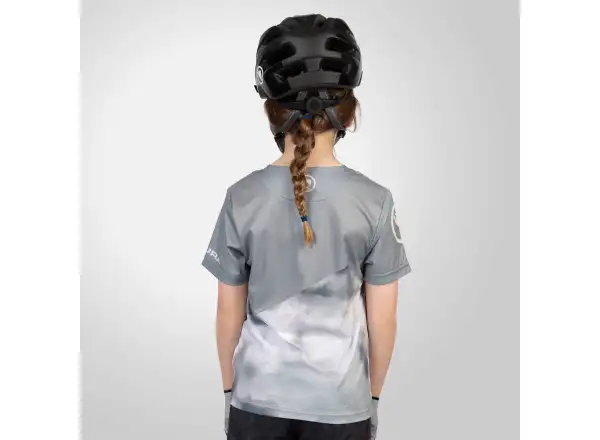 Endura SingleTrack Core Kindertrikot kurzarm Grau