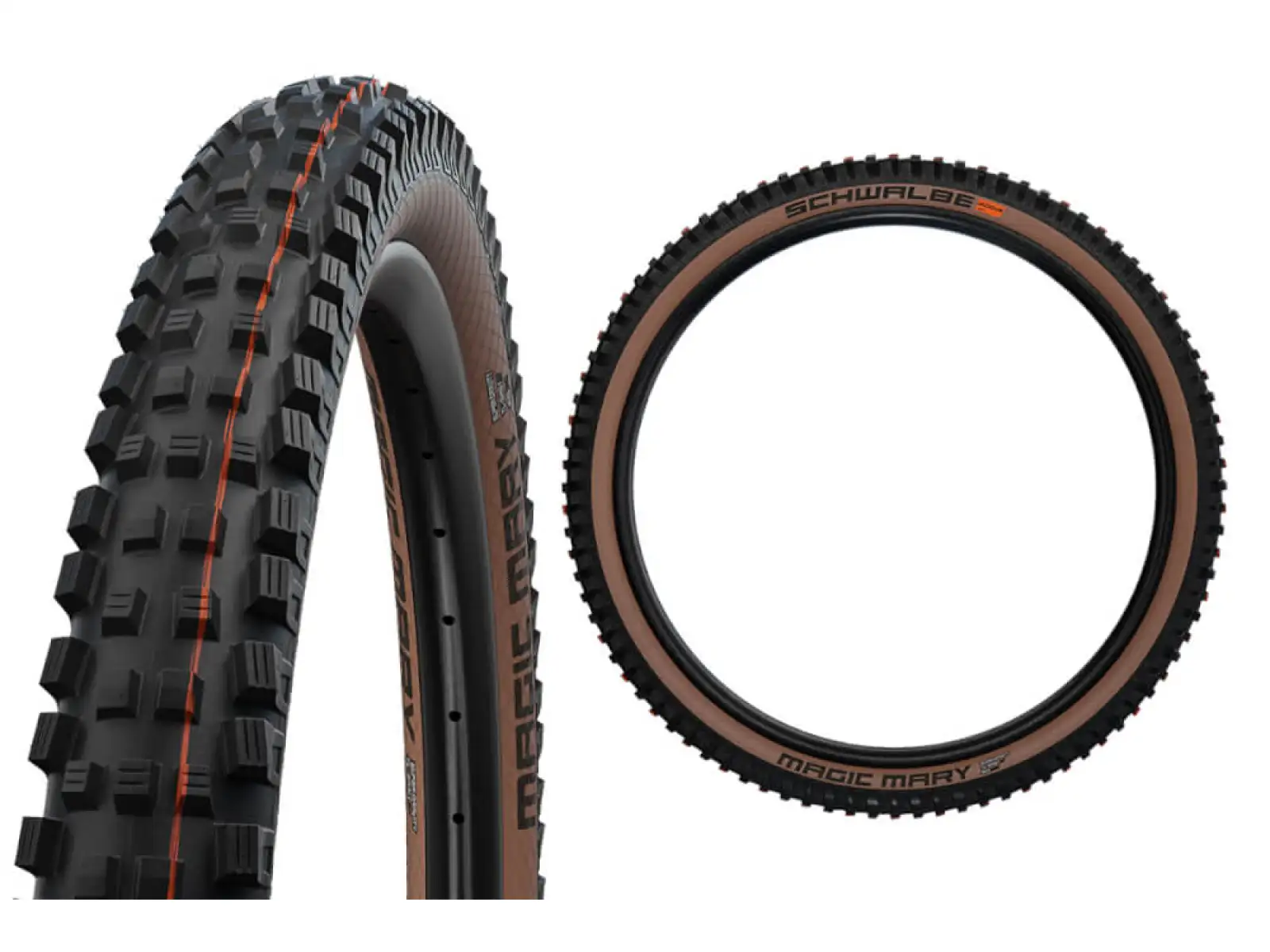 Schwalbe Magic Mary Super Gravity Addix Soft TLE EVO 29x2,40" MTB Reifen Kevlar braun