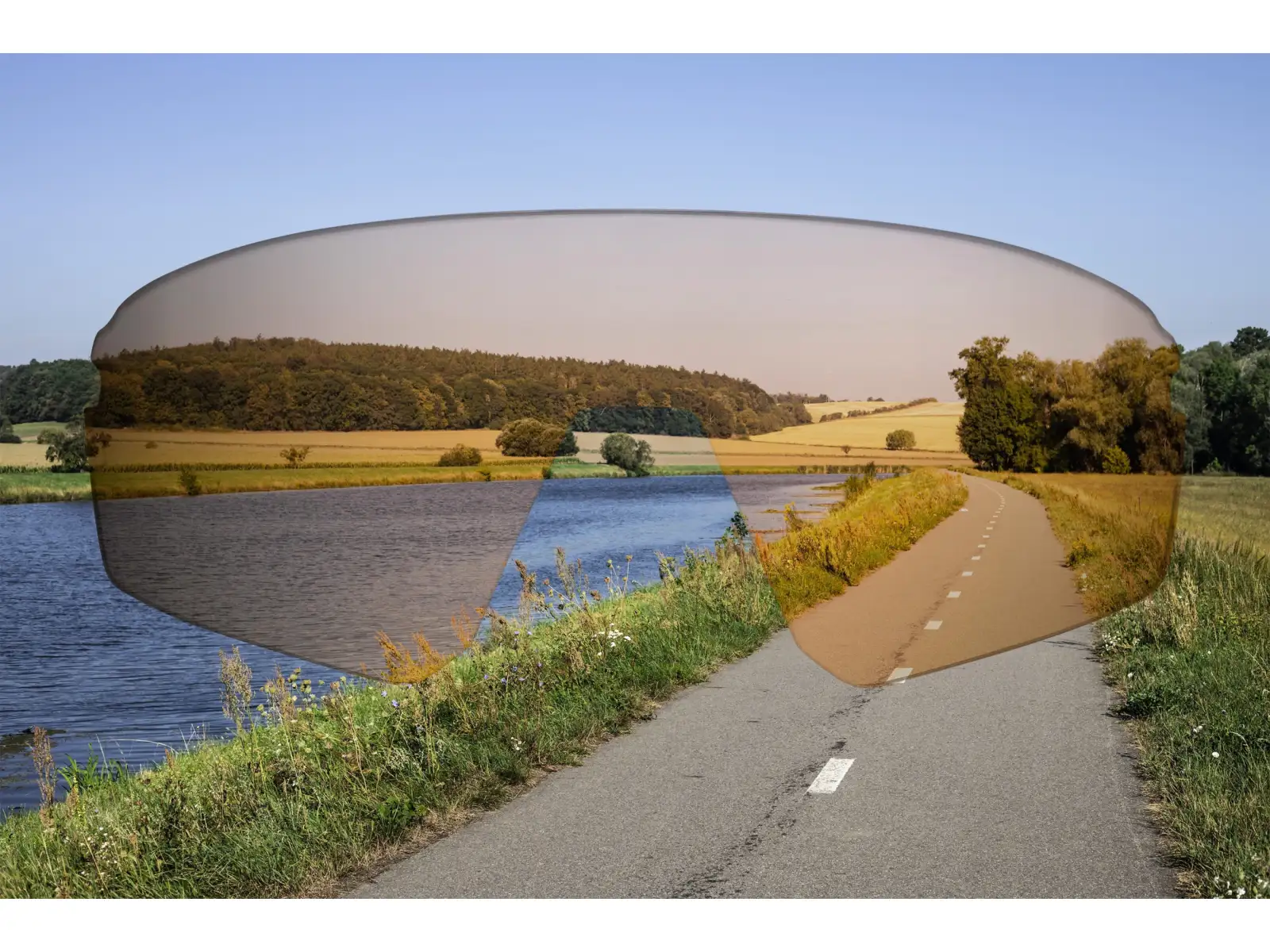 Force Electra Brille Weiß/Braun mit verspiegelten Gläsern
