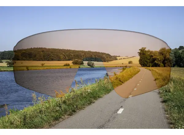 Force Electra Brille Weiß/Braun mit verspiegelten Gläsern